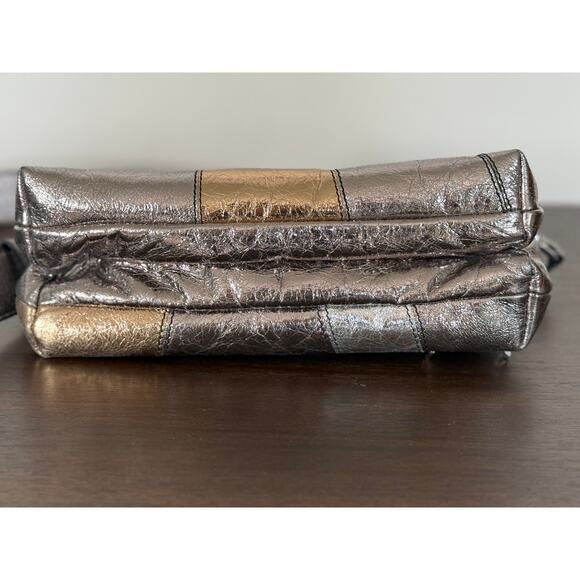 New without tags - Zadig & Voltaire Rocky Vintage Metal Leather Patchwork Bag - Picture 4 of 12